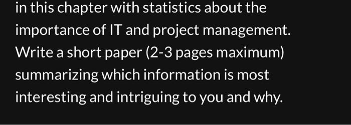 in this chapter with statistics about the