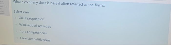 What a company does is best if often referred as