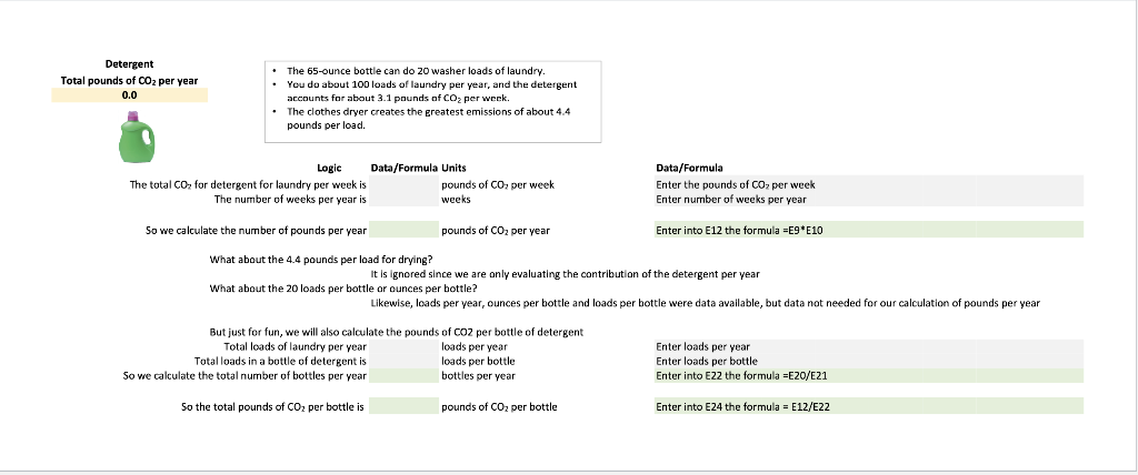 Use the Excel workbook template below to complete
