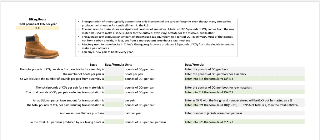 Use the Excel workbook template below to complete