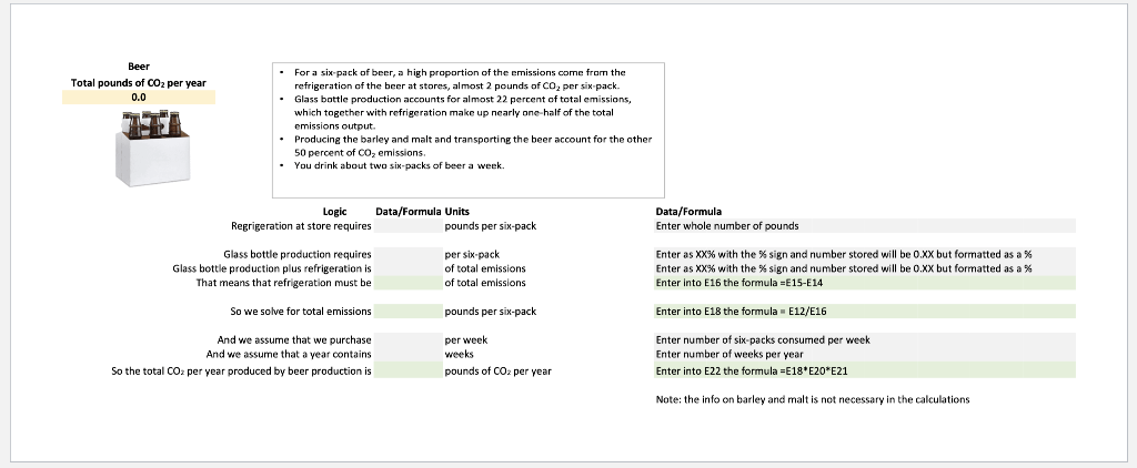 Use the Excel workbook template below to complete