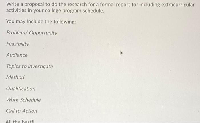 ASAP 300 words Write a proposal to do the