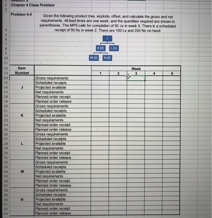3 + 2 Chapter 4 Class Problem 3 Problem 4.4 Given