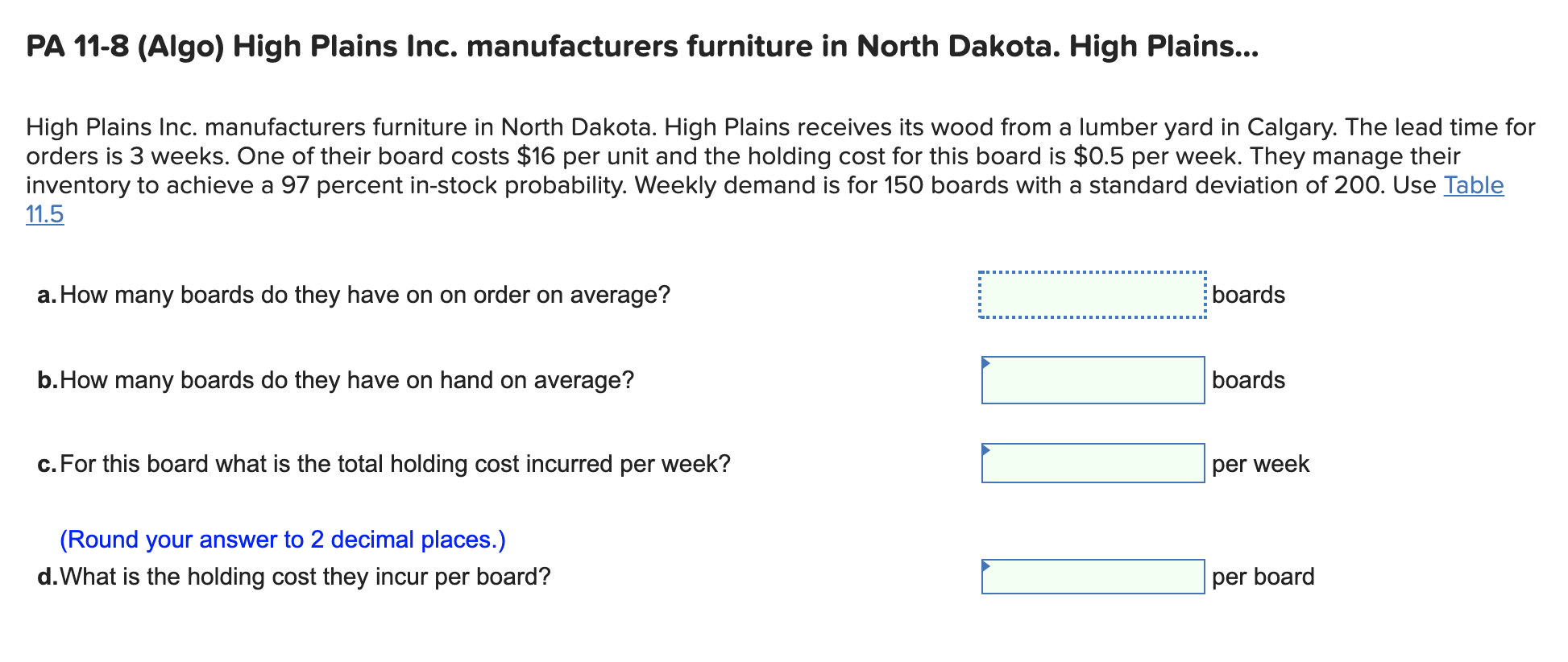 PA 11-8 (Algo) High Plains Inc. manufacturers