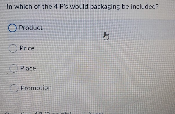 In which of the 4 p's would packaging be
