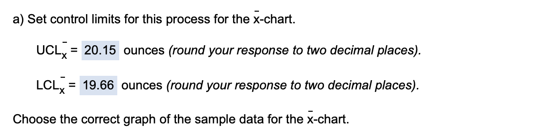 ch. 6s - 19 is the process in control? Refer to