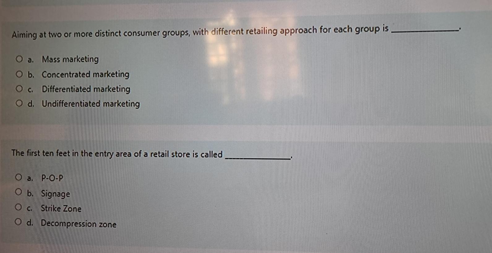 Aiming at two or more distinct consumer groups,