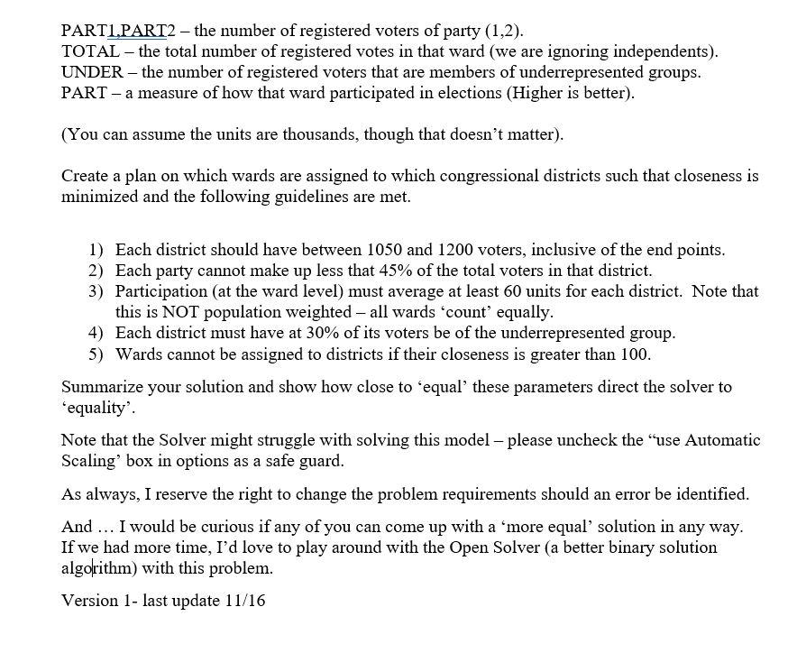 Please solve using the Excel Solver, if possible.