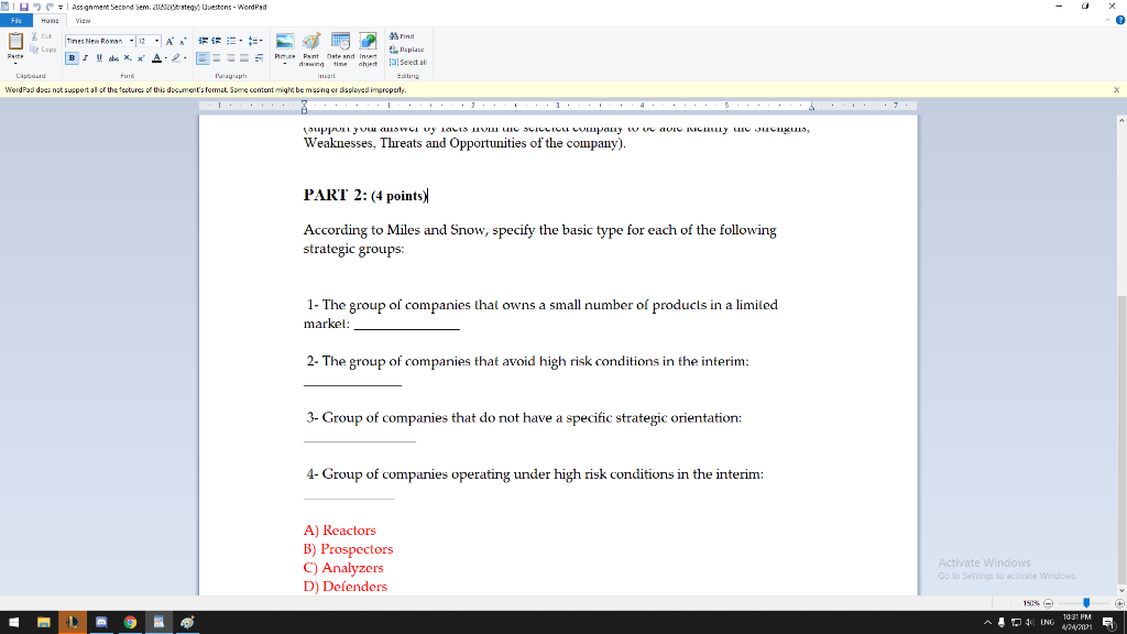 question two BIU = Assignment Second Sem.