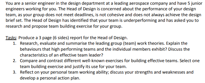 Only answer the task 3 plz You are a senior