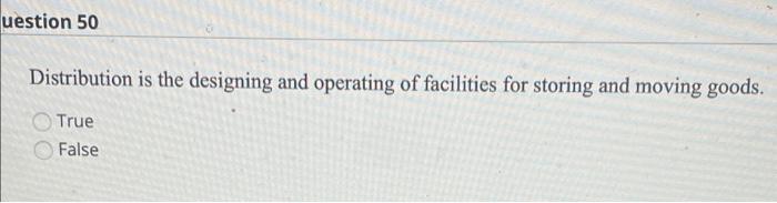 Question 44 2 points Sourcing refers to all the
