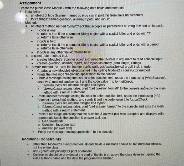 Please write the Java Code that will apply to the