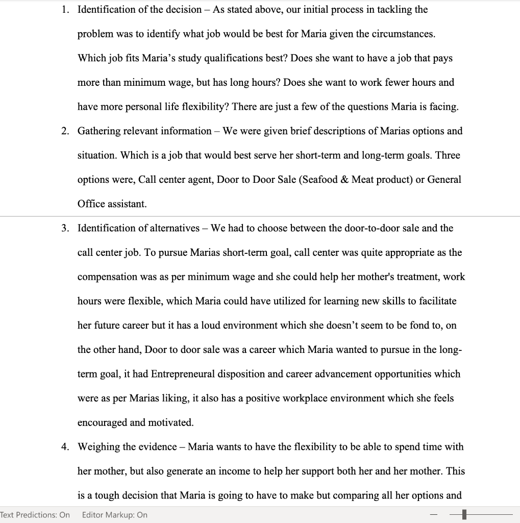 Please help me fix the decision-making, I need