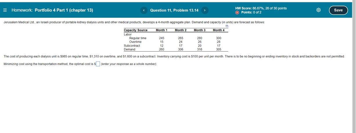 | Homework: Portfolio 4 Part 1 (chapter 13)