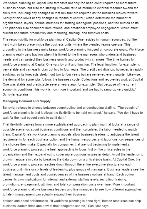 Can you help with human resource planning case