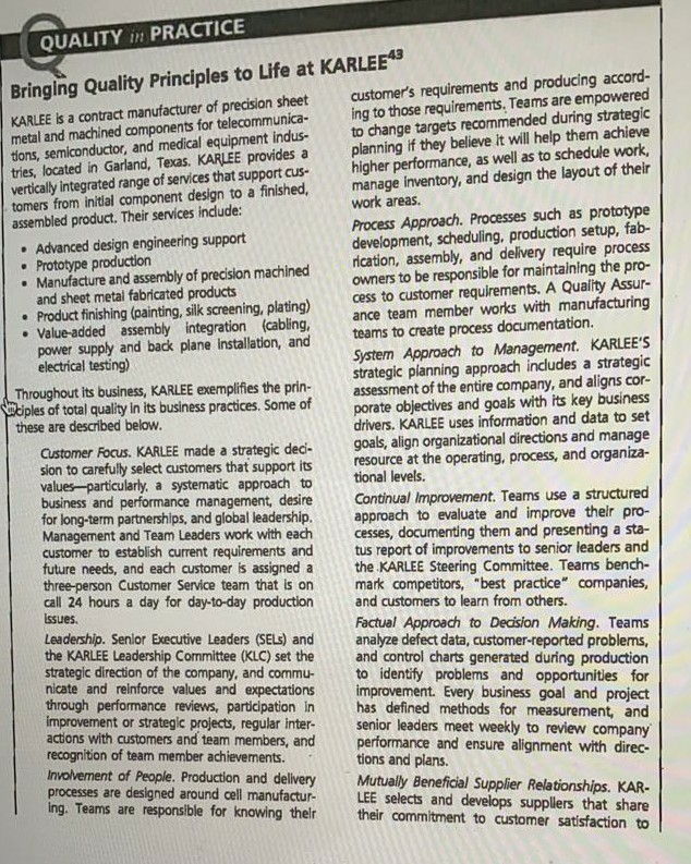 . Required Question QUALITY in PRACTICE Bringing