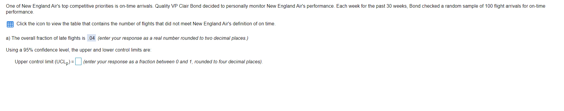 X i Data Table Sample (week) 1 2 3 4 5 6 7 8 9 10