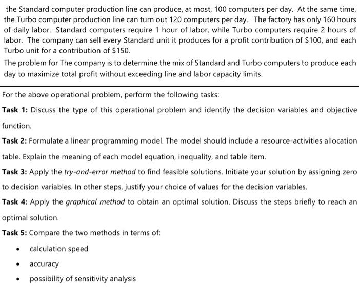 the Standard computer production line can