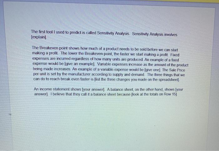 The first tool I used to predict is called