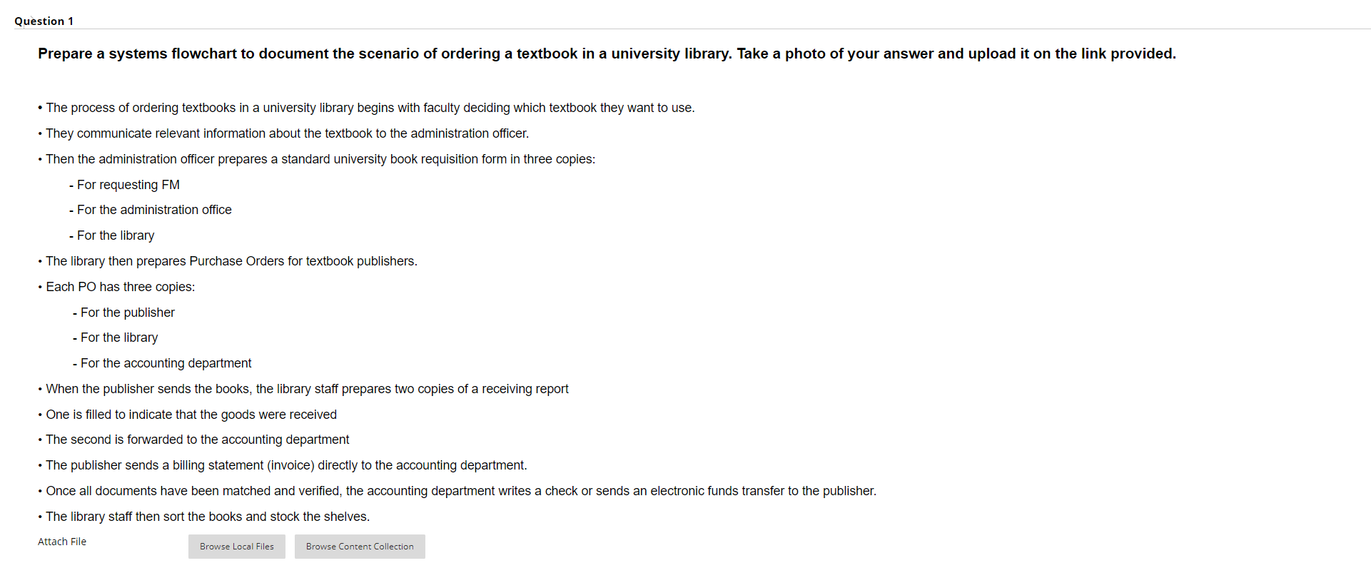 HELP ASAP PLEASE Question 1 Prepare a systems