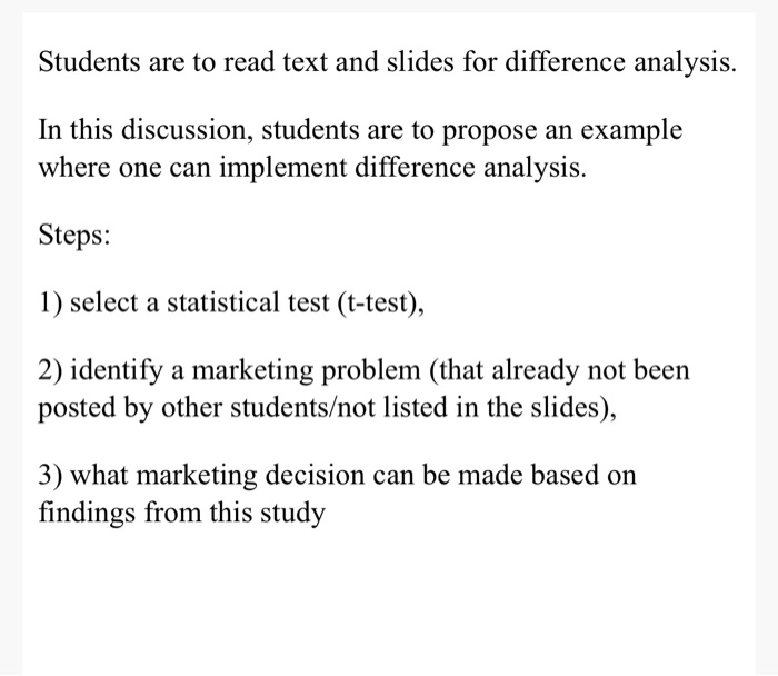 Students are to read text and slides for