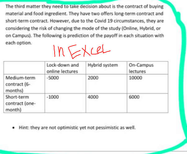 IN EXCEL ANSWER THIS ,the third matter they need