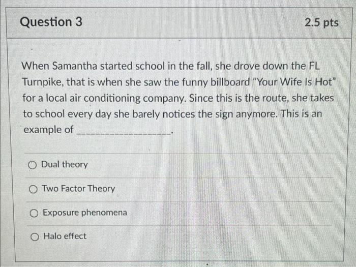 question 3 question 4 Question 3 When Samantha