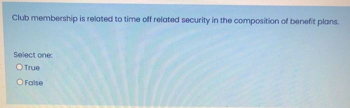 Club membership is related to time off related