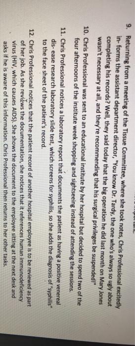 identify the code breached summarize how the