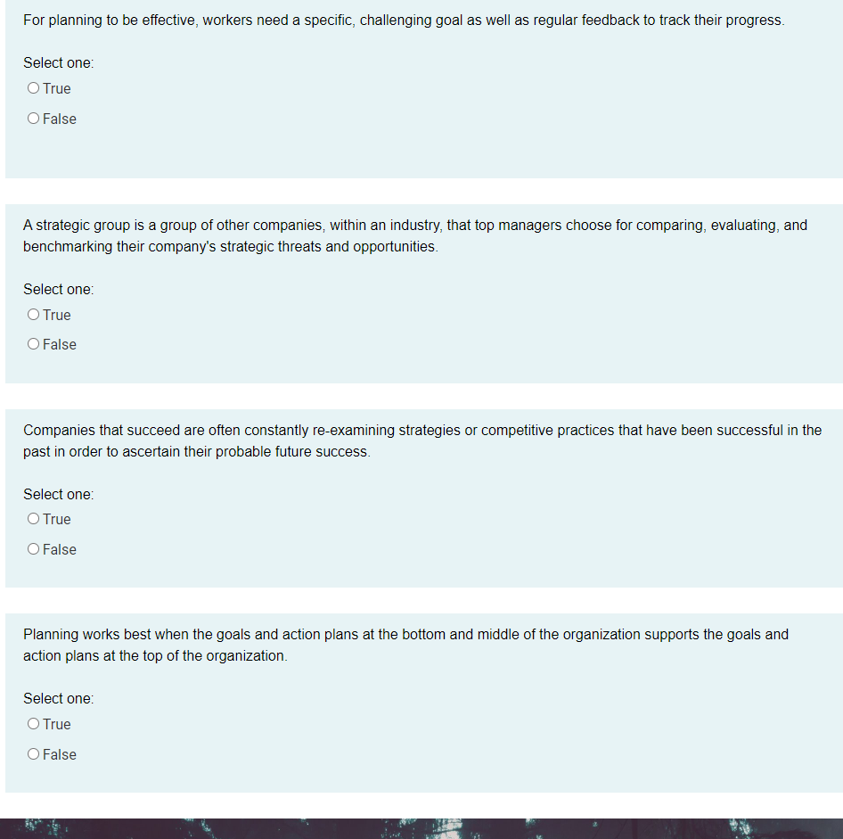 For planning to be effective, workers need a