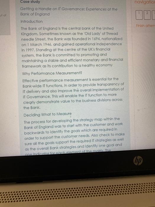 navigatio 2 ut of Finish attam Case study Getting