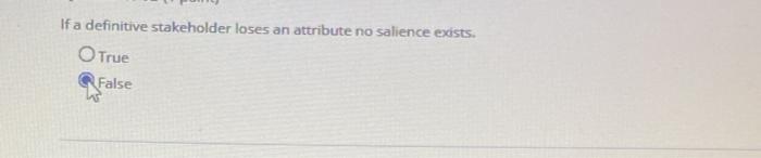 If a definitive stakeholder loses an attribute no