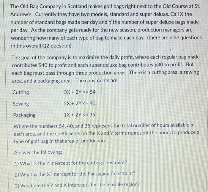 The Old Bag Company in Scotland makes golf bags