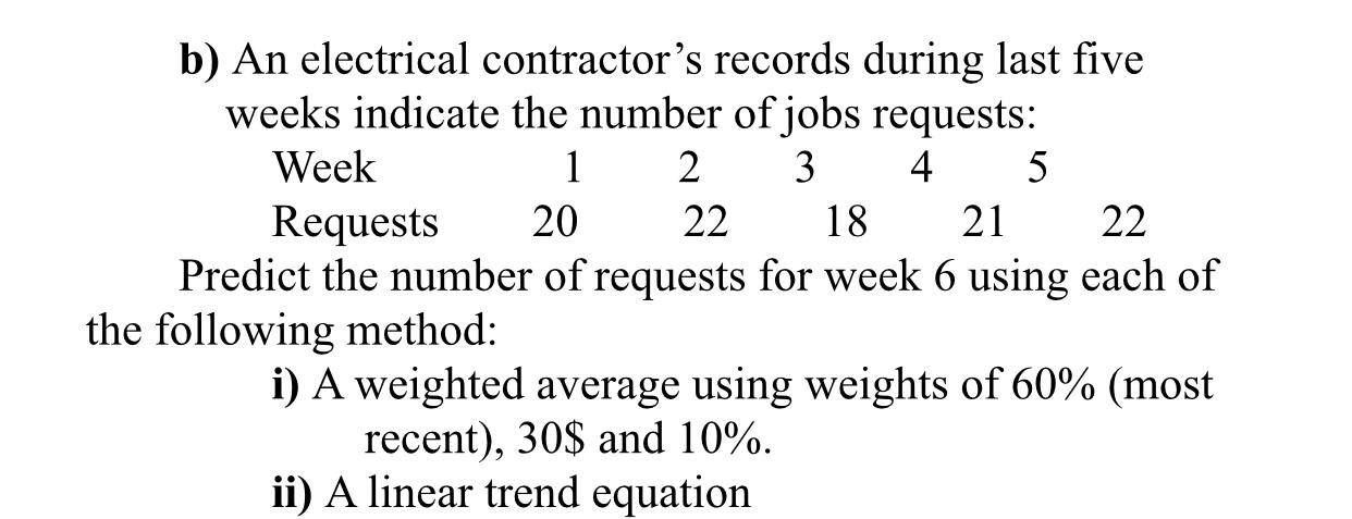 1 b) An electrical contractor's records during