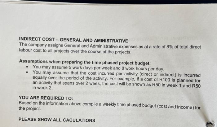 Stiple QUESTION 2 (60 marks) You are the project