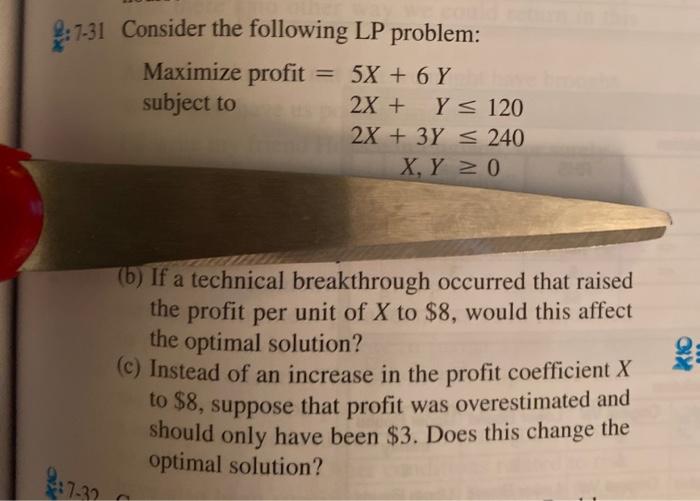 9:7-31 Consider the following LP problem: