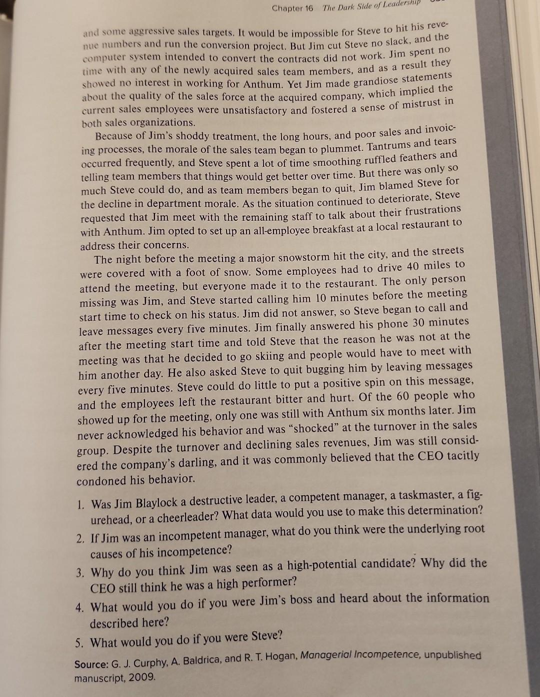 please answer the 5 questions. Minicase You Can't