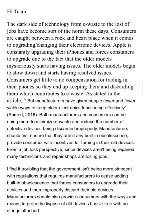 please write a reply to each of these discussion