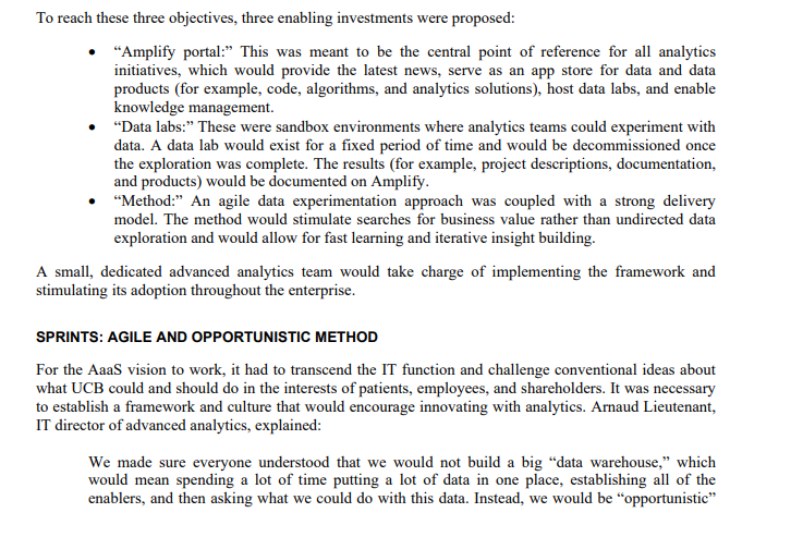 Read UCB case study and answer the following