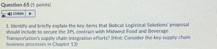Mini-Case - Supply Chain Integration of