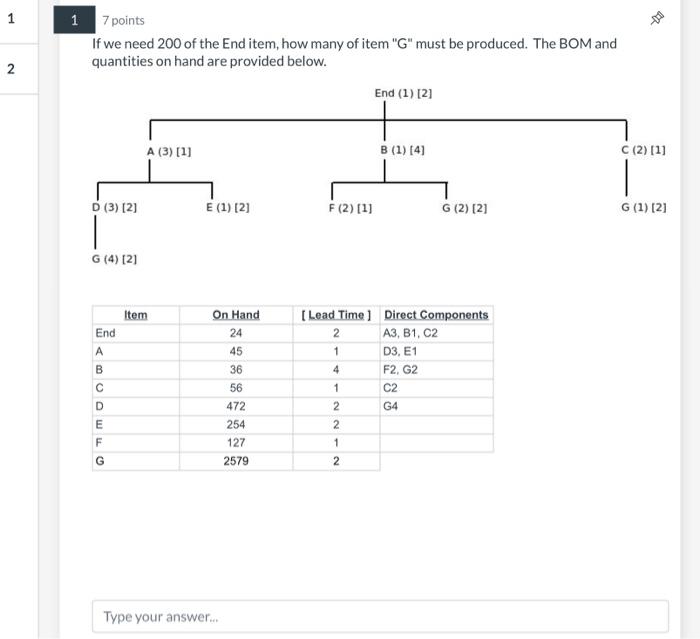 answer on excel 1 1 7 points If we need 200 of