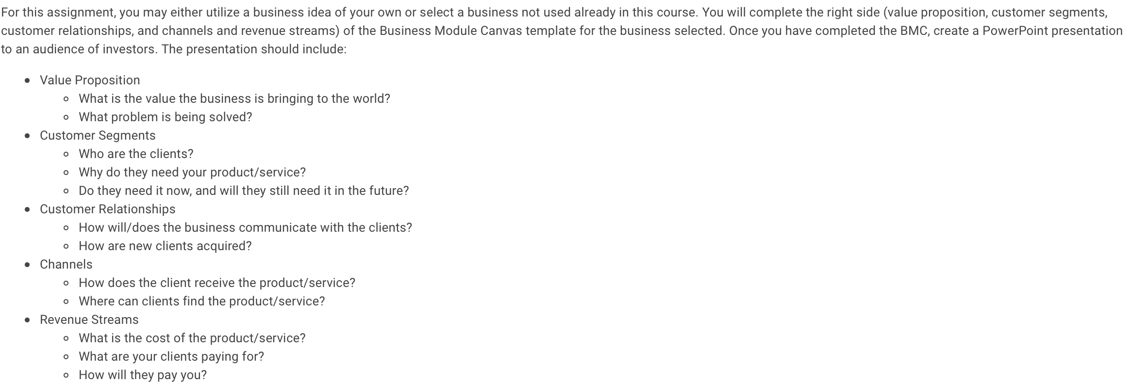 to an audience of investors. The presentation