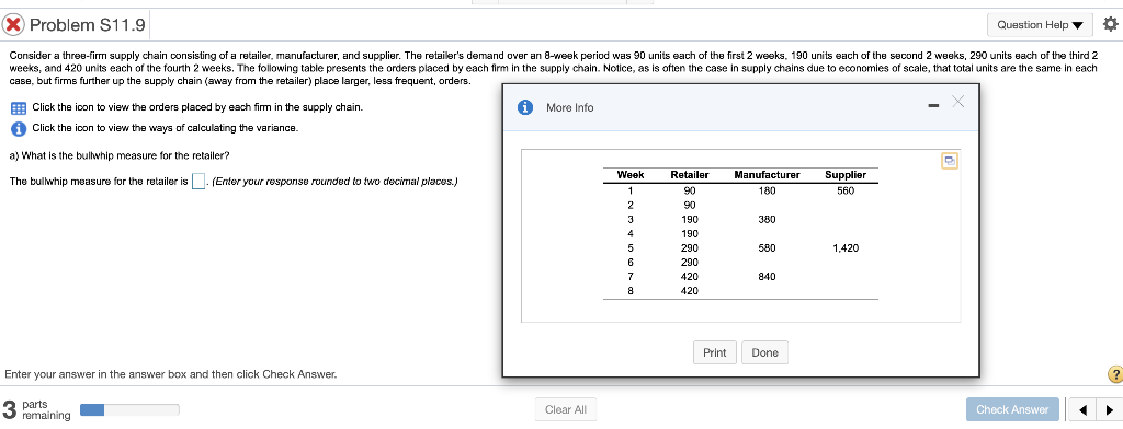 X Problem S11.9 Question Help 0 Consider a