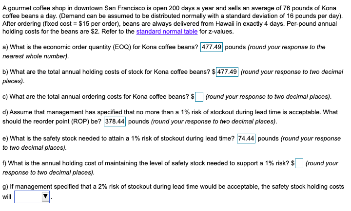 drop down list ---> Only need help with part C,
