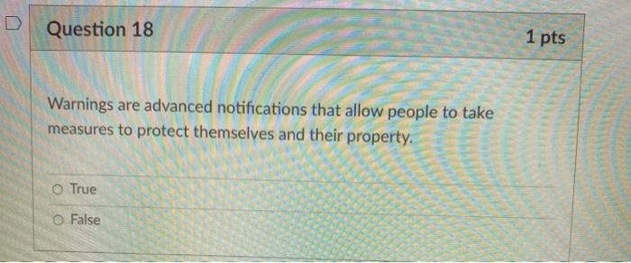 Question 17 1 pts Select from the options below