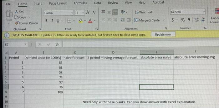 Can you help explain and fill in blanks with