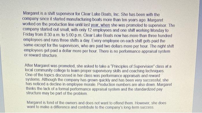 This is a case study. You have to give a position