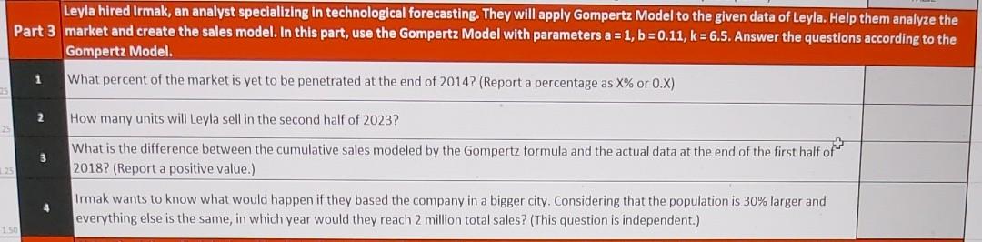 PLEASE ASAP CAN YOU HELP MEE TABLE C: Gompertz