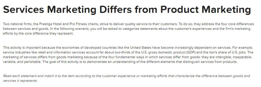 Services Marketing Differs from Product Marketing