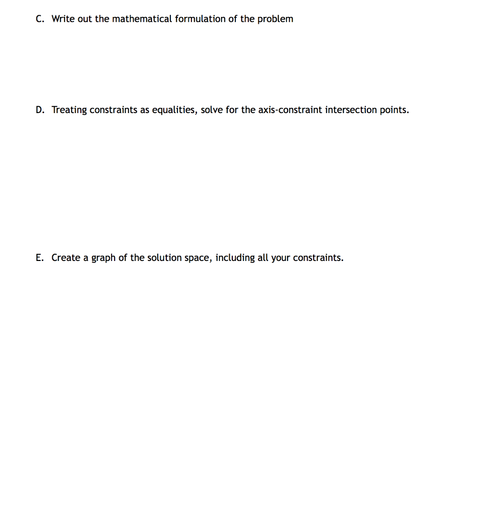 3. (30 pts) Solve the problem graphically using
